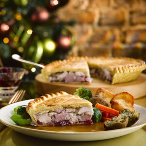 Turkey, Gammon & Cranberry Pie