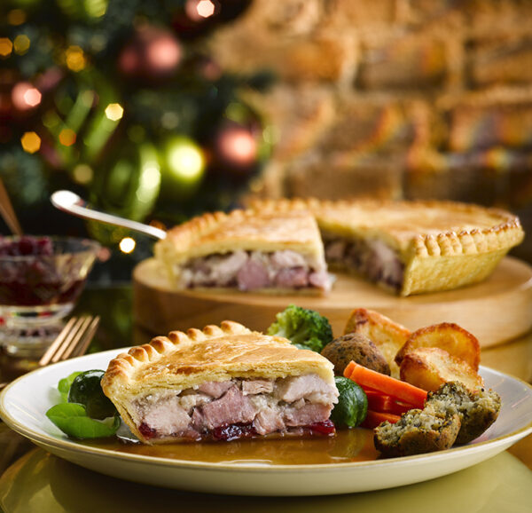 Turkey, Gammon & Cranberry Pie