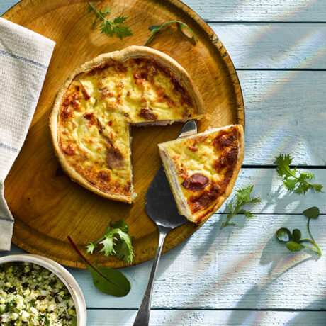 Cheddar, Bacon and Onion Quiche