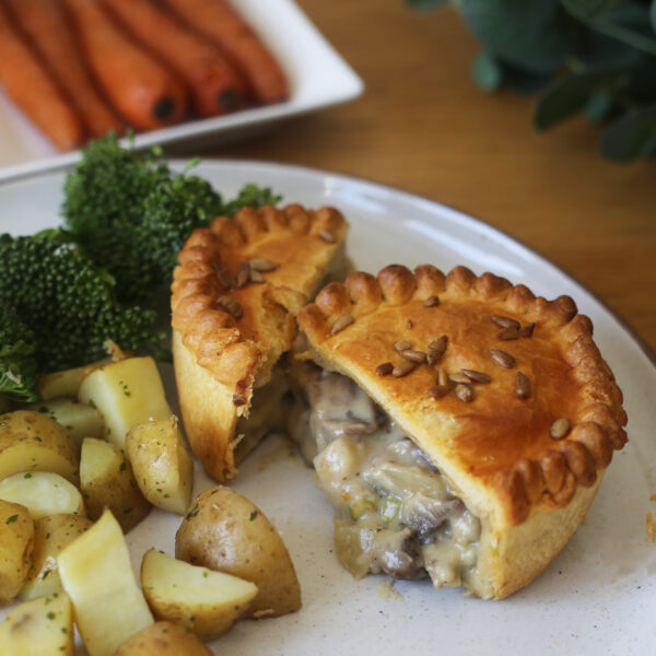Mushroom & Asparagus Pie (V)