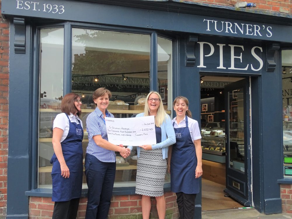 £2452.40 Raised! Turner’s Pies pledges its continued support to St Wilfrid’s Hospice